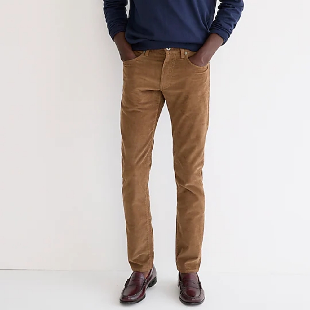 JCrew 484 Slim-fit corduroy pant in brown W 31 L 30